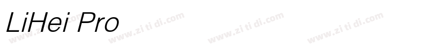 LiHei Pro 中等字体转换
